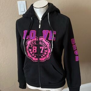 Special One international Love Sweatshirt With Hoodie Full Zip Size Large